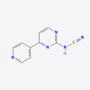 molecular formula C10H7N5 B3488577 Cyanamide, [4-(4-pyridinyl)-2-pyrimidinyl]- CAS No. 66521-67-3