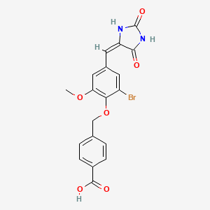 4-({2-bromo-4-[(2,5-dioxo-4-imidazolidinylidene)methyl]-6-methoxyphenoxy}methyl)benzoic acid