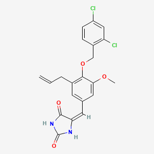 molecular formula C21H18Cl2N2O4 B3488667 (5E)-5-{4-[(2,4-dichlorobenzyl)oxy]-3-methoxy-5-(prop-2-en-1-yl)benzylidene}imidazolidine-2,4-dione 