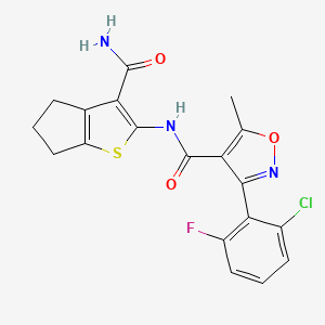 N-[3-(aminocarbonyl)-5,6-dihydro-4H-cyclopenta[b]thien-2-yl]-3-(2-chloro-6-fluorophenyl)-5-methyl-4-isoxazolecarboxamide