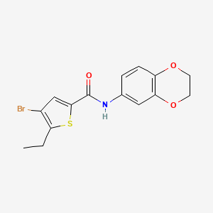 4-bromo-N-(2,3-dihydro-1,4-benzodioxin-6-yl)-5-ethyl-2-thiophenecarboxamide