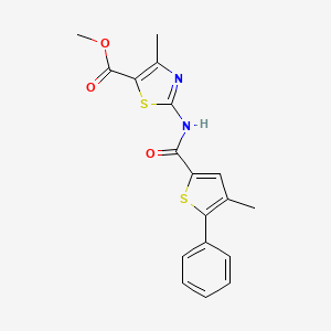 methyl 4-methyl-2-{[(4-methyl-5-phenyl-2-thienyl)carbonyl]amino}-1,3-thiazole-5-carboxylate