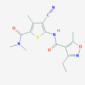 N-[3-CYANO-5-(DIMETHYLCARBAMOYL)-4-METHYLTHIOPHEN-2-YL]-3-ETHYL-5-METHYL-12-OXAZOLE-4-CARBOXAMIDE