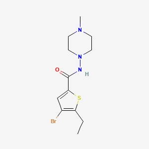 4-bromo-5-ethyl-N-(4-methylpiperazin-1-yl)thiophene-2-carboxamide