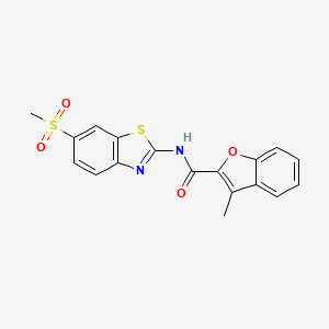 N-(6-METHANESULFONYL-13-BENZOTHIAZOL-2-YL)-3-METHYL-1-BENZOFURAN-2-CARBOXAMIDE