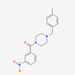 molecular formula C19H21N3O3 B3488755 [4-(4-METHYLBENZYL)PIPERAZINO](3-NITROPHENYL)METHANONE 