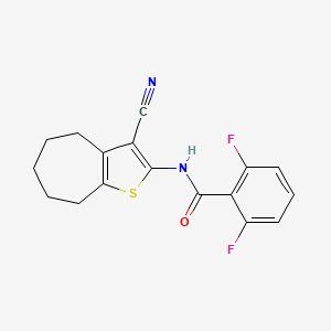 N-(3-cyano-5,6,7,8-tetrahydro-4H-cyclohepta[b]thiophen-2-yl)-2,6-difluorobenzamide