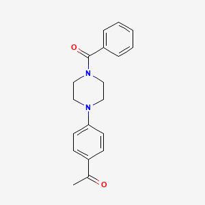 molecular formula C19H20N2O2 B3488781 1-[4-(4-BENZOYLPIPERAZINO)PHENYL]-1-ETHANONE 