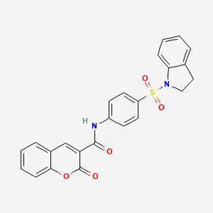 N-[4-(2,3-dihydro-1H-indol-1-ylsulfonyl)phenyl]-2-oxo-2H-chromene-3-carboxamide