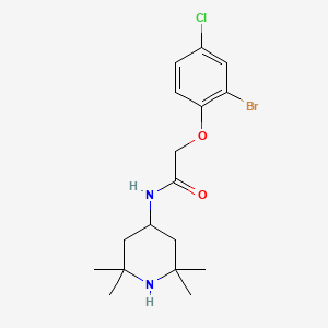 2-(2-bromo-4-chlorophenoxy)-N-(2,2,6,6-tetramethyl-4-piperidinyl)acetamide