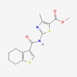 methyl 4-methyl-2-[(4,5,6,7-tetrahydro-1-benzothiophen-3-ylcarbonyl)amino]-1,3-thiazole-5-carboxylate