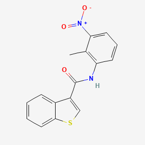 molecular formula C16H12N2O3S B3488845 N-(2-methyl-3-nitrophenyl)-1-benzothiophene-3-carboxamide 