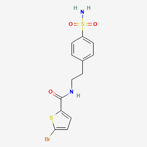 molecular formula C13H13BrN2O3S2 B3488849 5-bromo-N-[2-(4-sulfamoylphenyl)ethyl]thiophene-2-carboxamide 