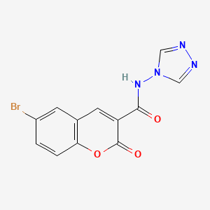 6-bromo-2-oxo-N-4H-1,2,4-triazol-4-yl-2H-chromene-3-carboxamide