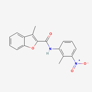 molecular formula C17H14N2O4 B3488883 3-methyl-N-(2-methyl-3-nitrophenyl)-1-benzofuran-2-carboxamide 