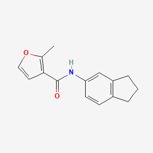 molecular formula C15H15NO2 B3488887 N-(2,3-dihydro-1H-inden-5-yl)-2-methyl-3-furamide 