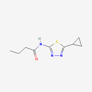 molecular formula C9H13N3OS B3488895 N-(5-cyclopropyl-1,3,4-thiadiazol-2-yl)butanamide 