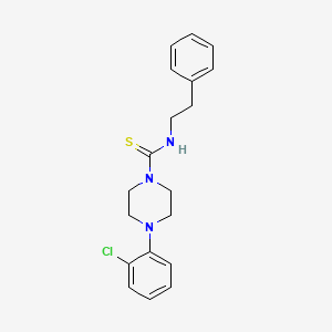 4-(2-chlorophenyl)-N-(2-phenylethyl)-1-piperazinecarbothioamide