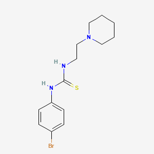 molecular formula C14H20BrN3S B3488927 N-(4-bromophenyl)-N'-[2-(1-piperidinyl)ethyl]thiourea 