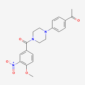 1-{4-[4-(4-METHOXY-3-NITROBENZOYL)PIPERAZINO]PHENYL}-1-ETHANONE