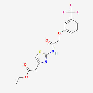 ETHYL 2-[2-({2-[3-(TRIFLUOROMETHYL)PHENOXY]ACETYL}AMINO)-1,3-THIAZOL-4-YL]ACETATE