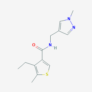 4-ethyl-5-methyl-N-[(1-methyl-1H-pyrazol-4-yl)methyl]thiophene-3-carboxamide