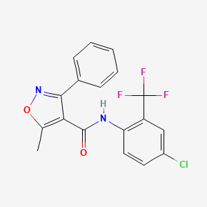 N-[4-chloro-2-(trifluoromethyl)phenyl]-5-methyl-3-phenyl-4-isoxazolecarboxamide