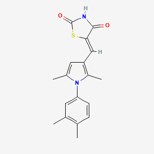 (5Z)-5-{[1-(3,4-Dimethylphenyl)-2,5-dimethyl-1H-pyrrol-3-YL]methylidene}-1,3-thiazolidine-2,4-dione