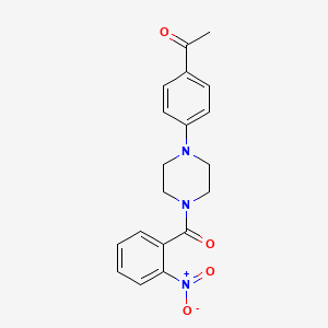 1-{4-[4-(2-NITROBENZOYL)PIPERAZINO]PHENYL}-1-ETHANONE