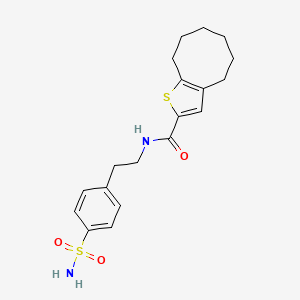 N-[2-(4-SULFAMOYLPHENYL)ETHYL]-4H5H6H7H8H9H-CYCLOOCTA[B]THIOPHENE-2-CARBOXAMIDE