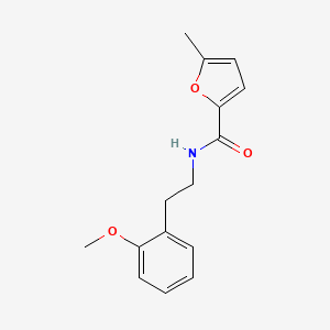 molecular formula C15H17NO3 B3489076 N-[2-(2-methoxyphenyl)ethyl]-5-methylfuran-2-carboxamide 