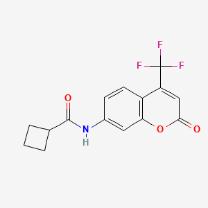 N-[2-oxo-4-(trifluoromethyl)-2H-chromen-7-yl]cyclobutanecarboxamide