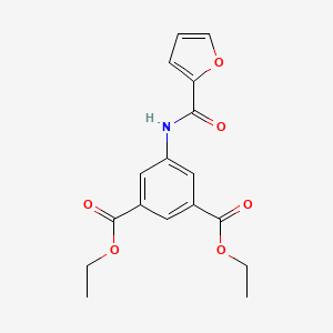 molecular formula C17H17NO6 B3489098 DIETHYL 5-[(2-FURYLCARBONYL)AMINO]ISOPHTHALATE 