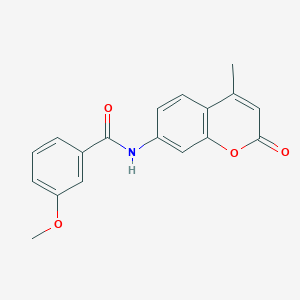 molecular formula C18H15NO4 B3489122 3-methoxy-N-(4-methyl-2-oxo-2H-chromen-7-yl)benzamide 