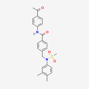 N~1~-(4-ACETYLPHENYL)-4-{[3,4-DIMETHYL(METHYLSULFONYL)ANILINO]METHYL}BENZAMIDE