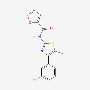 molecular formula C15H11ClN2O2S B3489148 N-[4-(3-chlorophenyl)-5-methyl-1,3-thiazol-2-yl]furan-2-carboxamide 