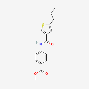 molecular formula C16H17NO3S B3489173 methyl 4-{[(5-propyl-3-thienyl)carbonyl]amino}benzoate 