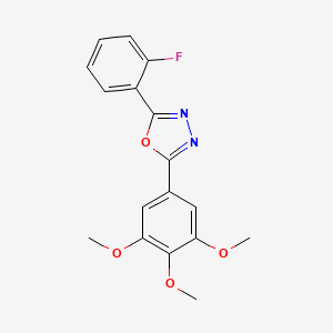 2-(2-fluorophenyl)-5-(3,4,5-trimethoxyphenyl)-1,3,4-oxadiazole