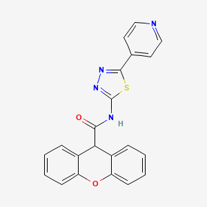 molecular formula C21H14N4O2S B3489188 N-[5-(pyridin-4-yl)-1,3,4-thiadiazol-2-yl]-9H-xanthene-9-carboxamide 