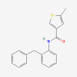 molecular formula C19H17NOS B3489224 N-(2-benzylphenyl)-5-methylthiophene-3-carboxamide 