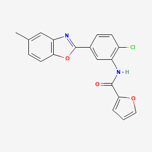 N-[2-chloro-5-(5-methyl-1,3-benzoxazol-2-yl)phenyl]furan-2-carboxamide