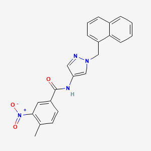 4-METHYL-N-{1-[(NAPHTHALEN-1-YL)METHYL]-1H-PYRAZOL-4-YL}-3-NITROBENZAMIDE