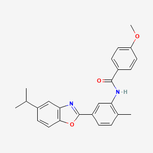 N-[5-(5-isopropyl-1,3-benzoxazol-2-yl)-2-methylphenyl]-4-methoxybenzamide