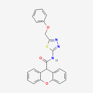 N-[5-(phenoxymethyl)-1,3,4-thiadiazol-2-yl]-9H-xanthene-9-carboxamide