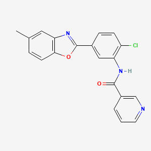 N-[2-chloro-5-(5-methyl-1,3-benzoxazol-2-yl)phenyl]nicotinamide