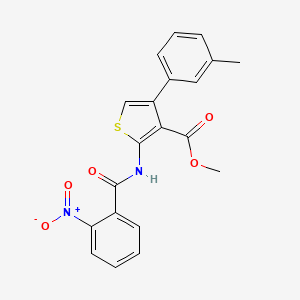 molecular formula C20H16N2O5S B3489320 methyl 4-(3-methylphenyl)-2-[(2-nitrobenzoyl)amino]-3-thiophenecarboxylate 