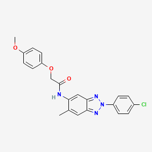 N-[2-(4-chlorophenyl)-6-methyl-2H-1,2,3-benzotriazol-5-yl]-2-(4-methoxyphenoxy)acetamide