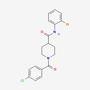 N-(2-bromophenyl)-1-(4-chlorobenzoyl)-4-piperidinecarboxamide