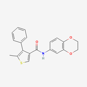 N-(2,3-dihydro-1,4-benzodioxin-6-yl)-5-methyl-4-phenyl-3-thiophenecarboxamide