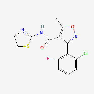 3-(2-chloro-6-fluorophenyl)-N-(4,5-dihydro-1,3-thiazol-2-yl)-5-methyl-4-isoxazolecarboxamide